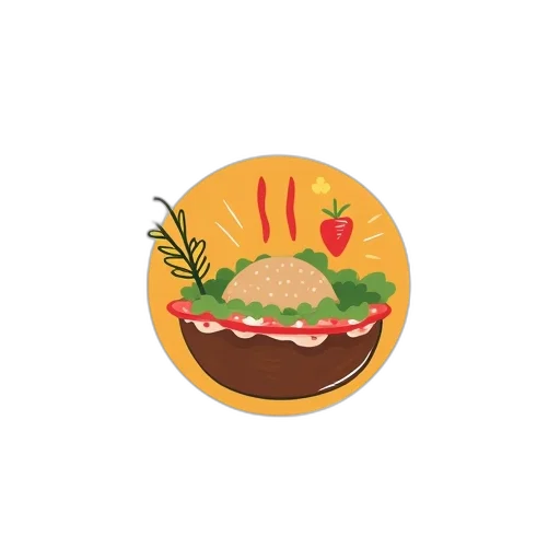food, hat, pixel art, logo transparent PNG cut-out