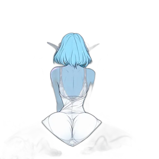 dress, robot, creature, jacket, concept art, watercolor, anime, fantasy art transparent PNG cut-out