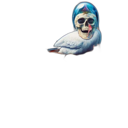 mask, hat, face, jacket, vaporwave, concept art, pixel art, 3d render transparent PNG cut-out