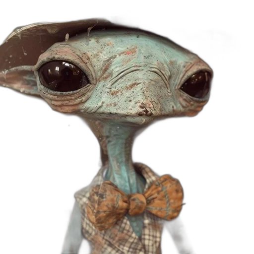 staff, robot, creature, animal, concept art, 3d render, outer space, weathered transparent PNG cut-out