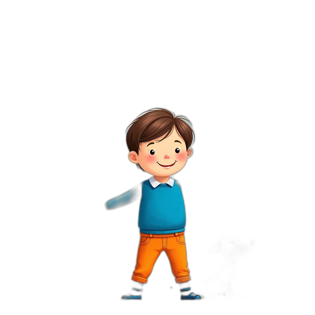 staff, cartoon, 3d render, pixel art, concept art, children, book, cover transparent PNG cut-out
