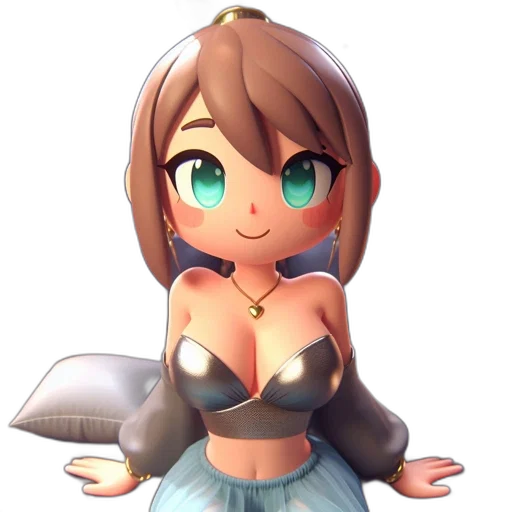 dress, weapon, staff, robot, 3d render, anime, concept art, pixel art transparent PNG cut-out