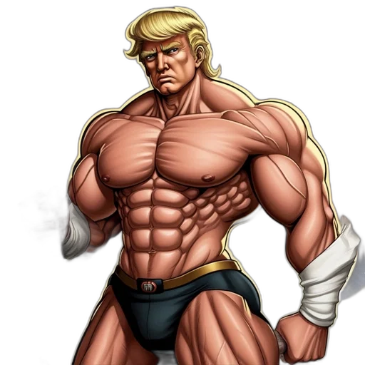 weapon, animal, comic book art, concept art, fantasy art, cartoon, muscular, man transparent PNG cut-out