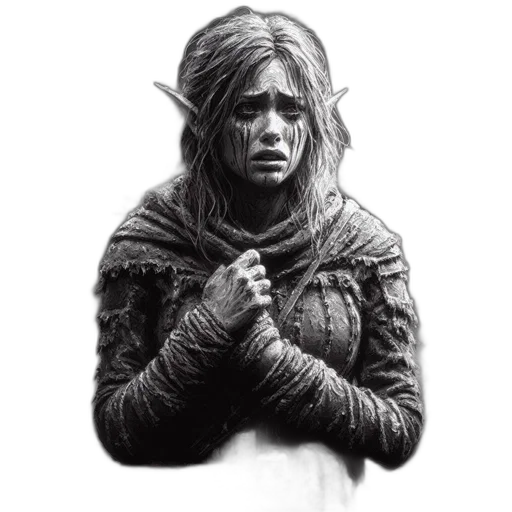 face, dress, staff, mask, pencil sketch, comic book art, fantasy art, concept art transparent PNG cut-out
