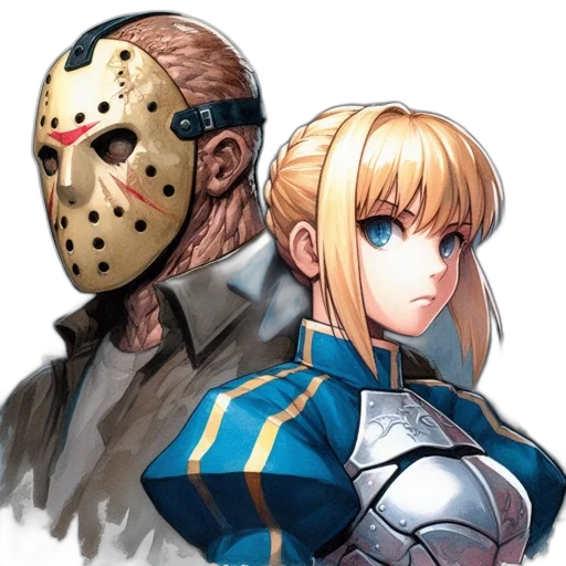 mask, face, concept art, comic book art, anime, fantasy art, blue, two transparent PNG cut-out