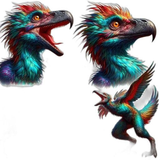 dragon, creature, animal, concept art, fantasy art, 3d render, photorealistic, colorful transparent PNG cut-out