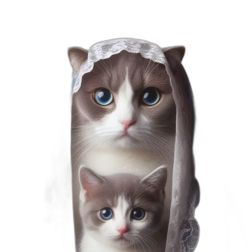 hat, crown, dress, animal, photorealistic, oil painting, concept art, fantasy art transparent PNG cut-out