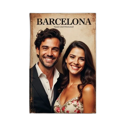 book, cover, photo, man, woman, both, smiling, left transparent PNG cut-out