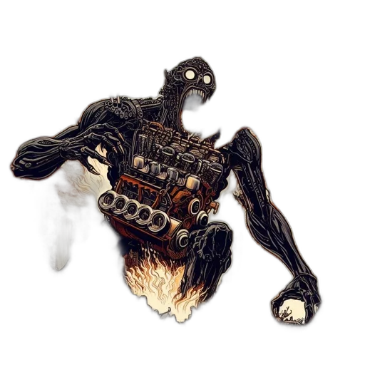 robot, creature, animal, mask, concept art, comic book art, 3d render, pixel art transparent PNG cut-out