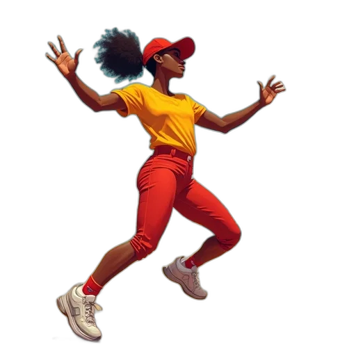 cartoon, illustration, black, woman transparent PNG cut-out