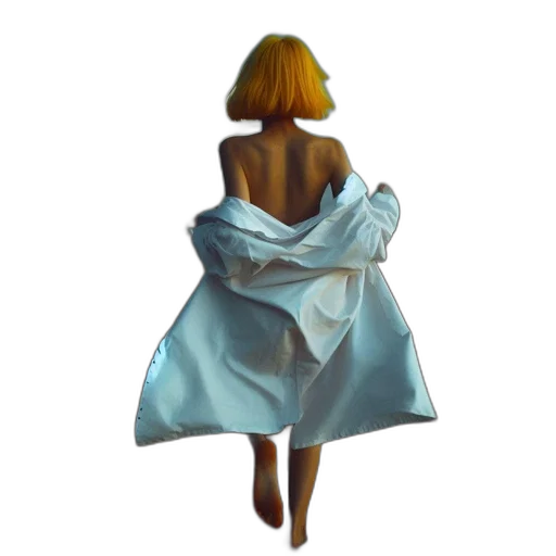dress, jacket, umbrella, hair, concept art, 3d render, pixel art, oil painting transparent PNG cut-out