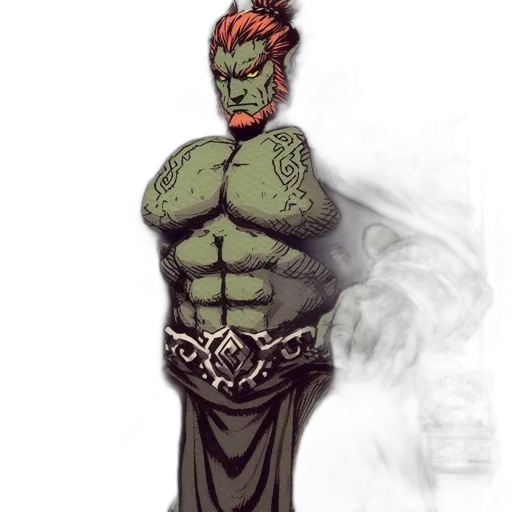 concept art, comic book art, fantasy art, pixel art, green, armored, green-skinned, figure transparent PNG cut-out