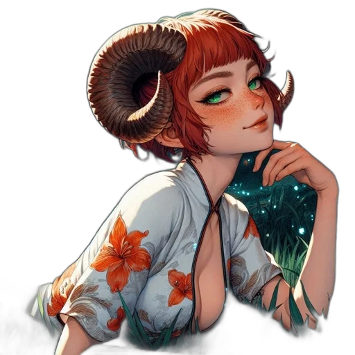 staff, dress, flower, crown, fantasy art, concept art, pixel art, watercolor transparent PNG cut-out