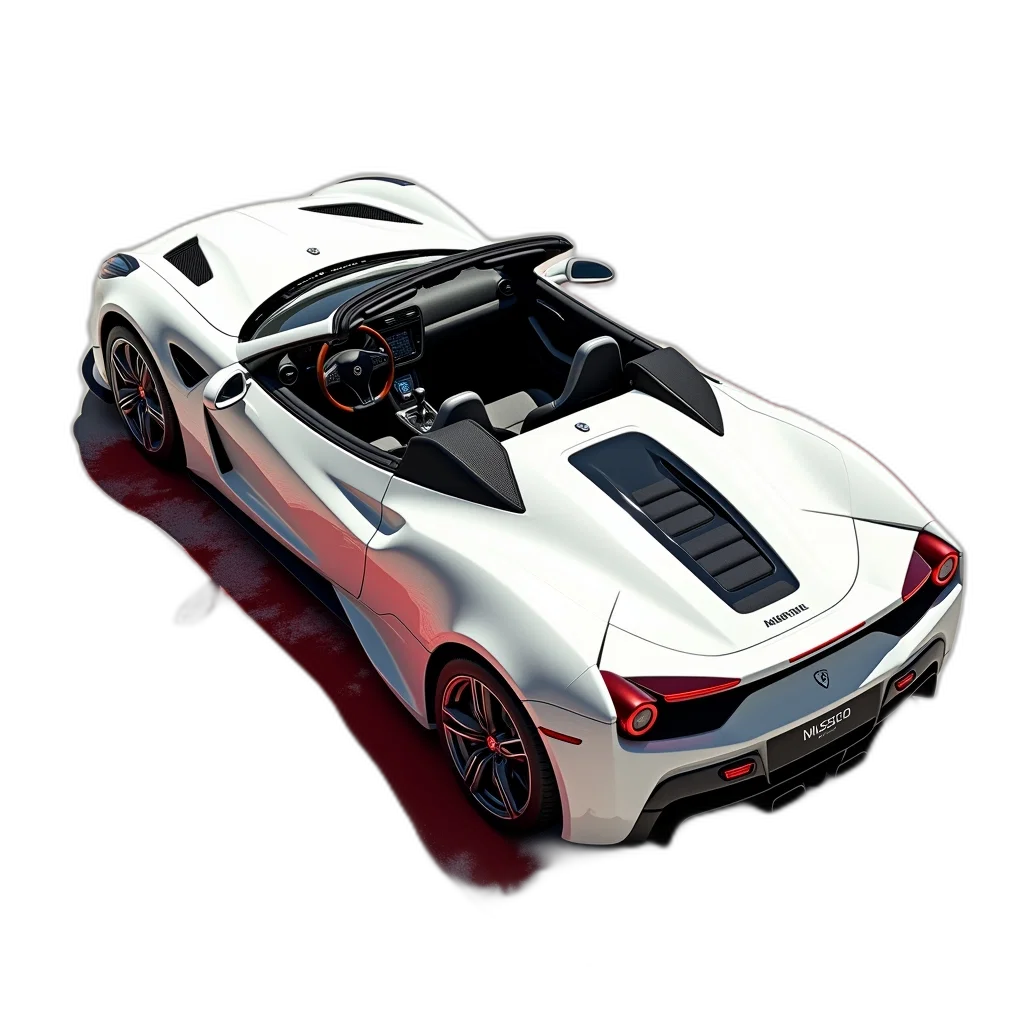 car, 3d render, photorealistic, concept art, white, sports, sleek, design transparent PNG cut-out
