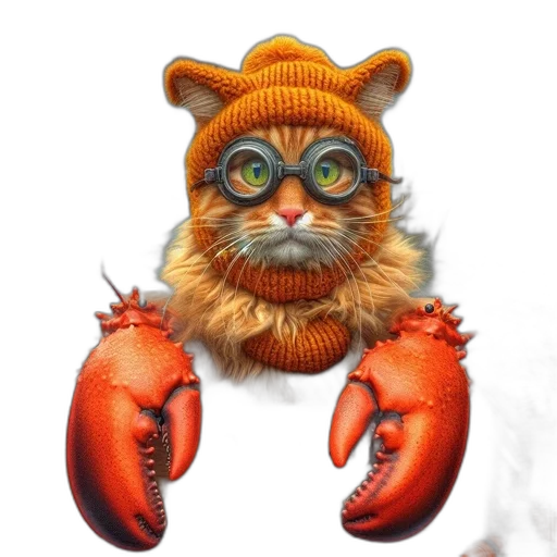 animal, hat, creature, mask, 3d render, photorealistic, concept art, fantasy art transparent PNG cut-out