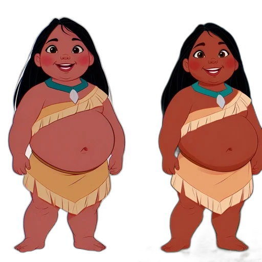 concept art, cartoon, 3d render, watercolor, two, versions, animated, character transparent PNG cut-out