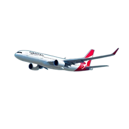 staff, animal, 3d render, photorealistic, white, red, qantas, passenger transparent PNG cut-out