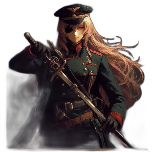weapon, staff, hat, jacket, anime, concept art, pixel art, fantasy art transparent PNG cut-out
