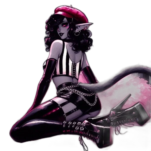 shoes, robot, cyberpunk, concept art, comic book art, fantasy art, neon lights, red transparent PNG cut-out