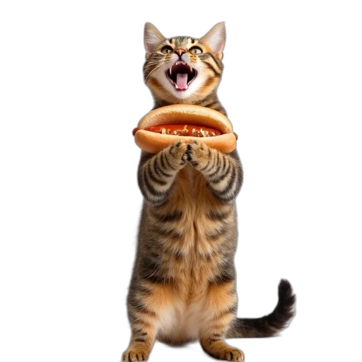 food, animal, creature, staff, photorealistic, concept art, brown, tabby transparent PNG cut-out