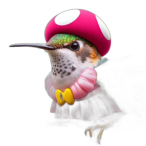 hat, animal, dress, creature, concept art, 3d render, photorealistic, fantasy art transparent PNG cut-out