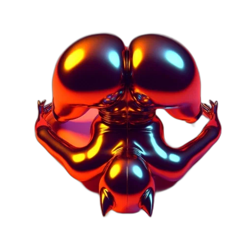 mask, robot, crown, weapon, 3d render, concept art, pixel art, cyberpunk transparent PNG cut-out