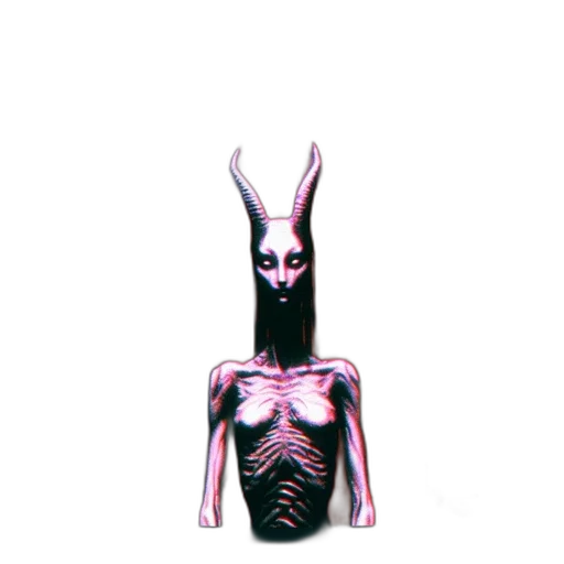 mask, creature, animal, robot, concept art, pixel art, 3d render, vaporwave transparent PNG cut-out