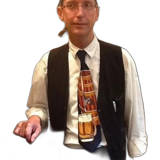 jacket, staff, bottle, hat, man, wearing, white, shirt transparent PNG cut-out