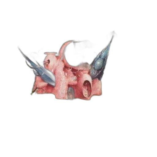 dragon, mask, crown, jewelry, 3d render, concept art, fantasy art, watercolor transparent PNG cut-out