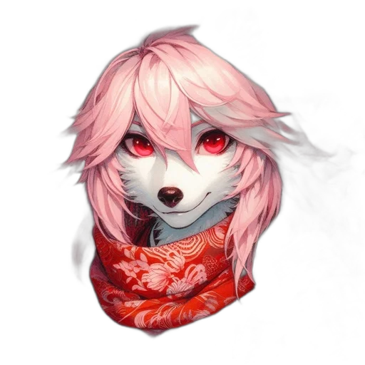 mask, face, staff, flower, anime, fantasy art, concept art, pixel art transparent PNG cut-out