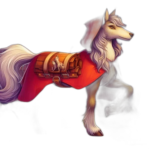 dress, staff, animal, jacket, fantasy art, concept art, watercolor, pixel art transparent PNG cut-out