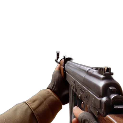 weapon, staff, sword, jacket, 3d render, photorealistic, concept art, first-person transparent PNG cut-out