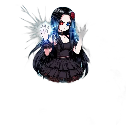 staff, weapon, dress, creature, pixel art, anime, concept art, fantasy art transparent PNG cut-out