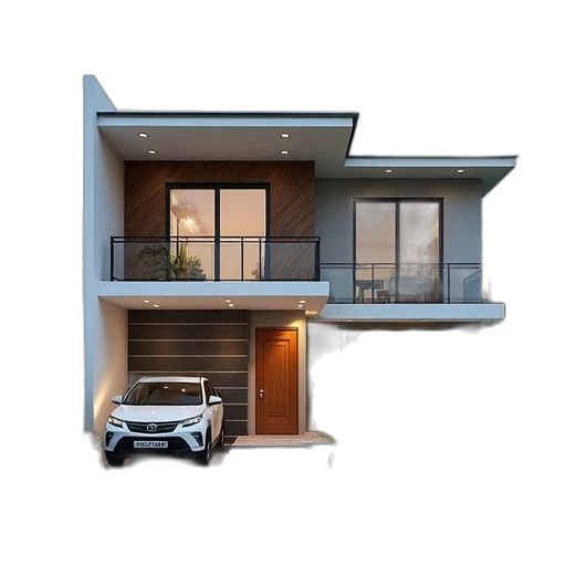 building, car, 3d render, photorealistic transparent PNG cut-out