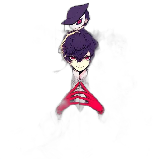 mask, umbrella, crown, weapon, pixel art, concept art, anime, cartoon transparent PNG cut-out
