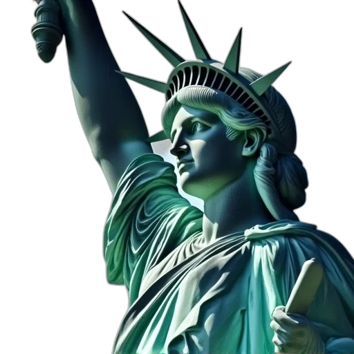 weapon, staff, photorealistic, 3d render, concept art, statue, liberty, head transparent PNG cut-out