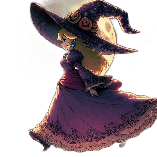 dress, hat, mask, staff, concept art, fantasy art, watercolor, comic book art transparent PNG cut-out