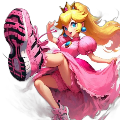 dress, shoes, crown, weapon, concept art, pixel art, vaporwave, anime transparent PNG cut-out