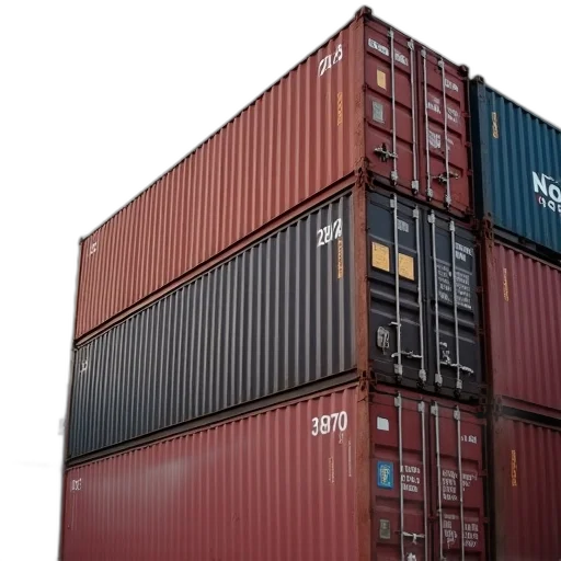 building, stack, freight, containers, one, large, number, seventy transparent PNG cut-out