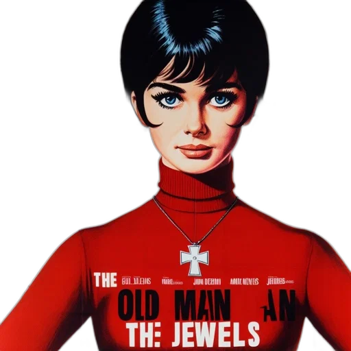 jewelry, dress, comic book art, cartoon, concept art, red, poster, old transparent PNG cut-out
