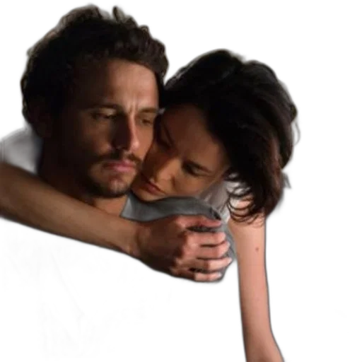 photorealistic, concept art, outer space, underwater, woman, embraces, man, behind transparent PNG cut-out