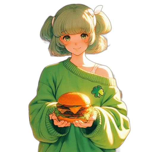 food, dress, staff, jacket, concept art, pixel art, vaporwave, anime transparent PNG cut-out