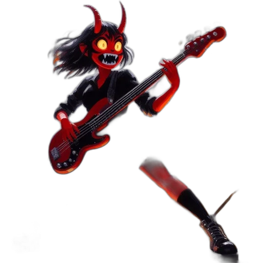 weapon, staff, creature, concept art, cartoon, pixel art, 3d render, demonic transparent PNG cut-out