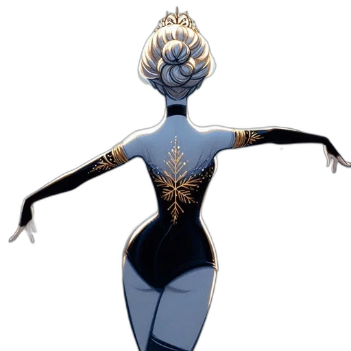 crown, dress, jewelry, robot, concept art, fantasy art, 3d render, comic book art transparent PNG cut-out