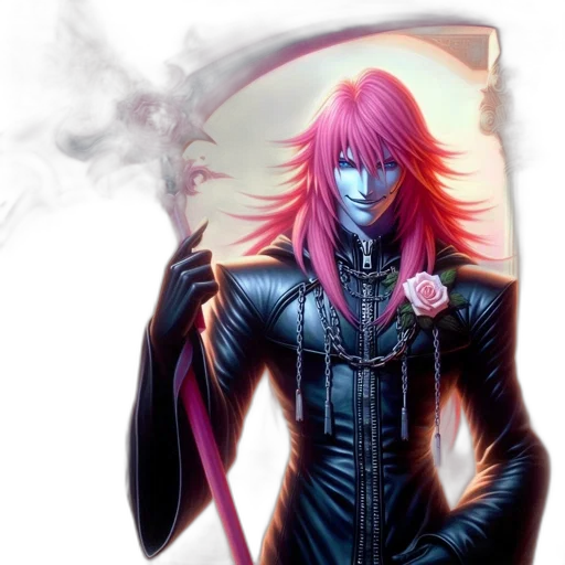 jacket, fantasy art, concept art, cyberpunk, comic book art, dark, red, male transparent PNG cut-out