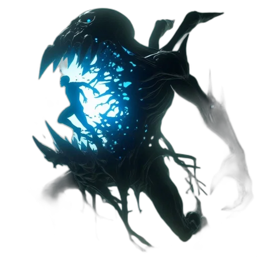 creature, mask, dragon, staff, concept art, fantasy art, 3d render, underwater transparent PNG cut-out