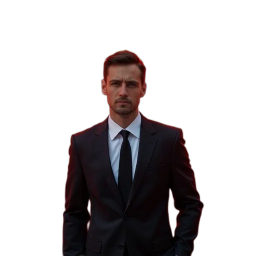 jacket, face, robot, staff, concept art, photorealistic, 3d render, comic book art transparent PNG cut-out