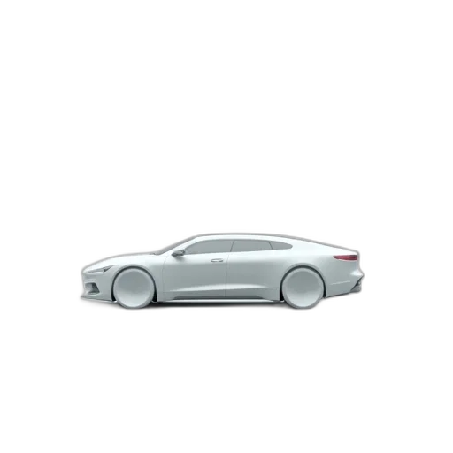 car, robot, 3d render, concept art, photorealistic, white, sleek, design transparent PNG cut-out