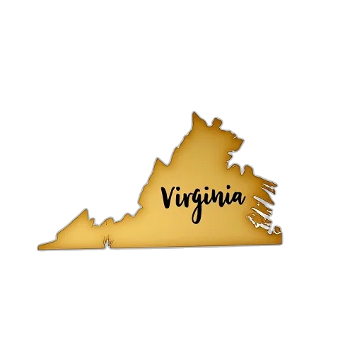 map, virginia, golden, state transparent PNG cut-out