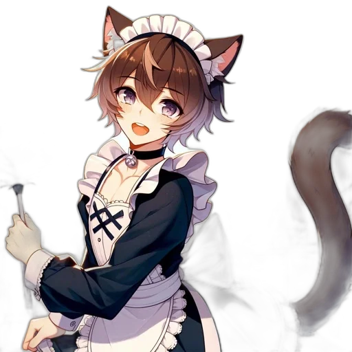 staff, animal, weapon, anime, pixel art, fantasy art, concept art, monochrome transparent PNG cut-out
